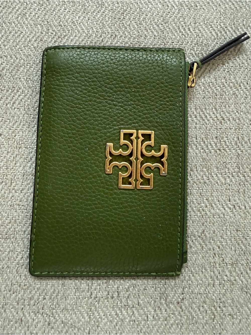 Tory Burch Green, Brown & Cream Canvas Blake Mini Crossbody - Picture 9 of 11